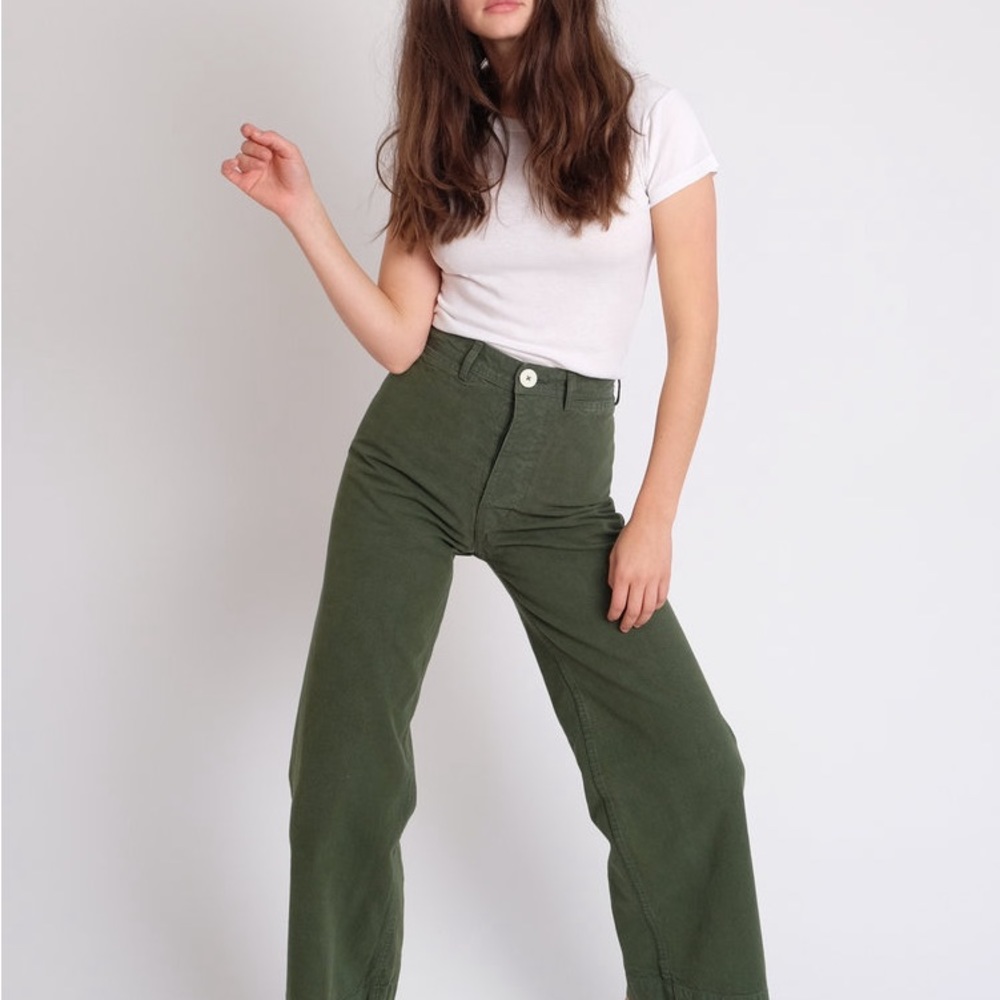 Jesse Kamm | Sailor Pants | Olive Green | NWT